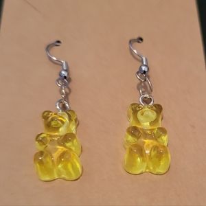 Yellow Resun Bear Earrings